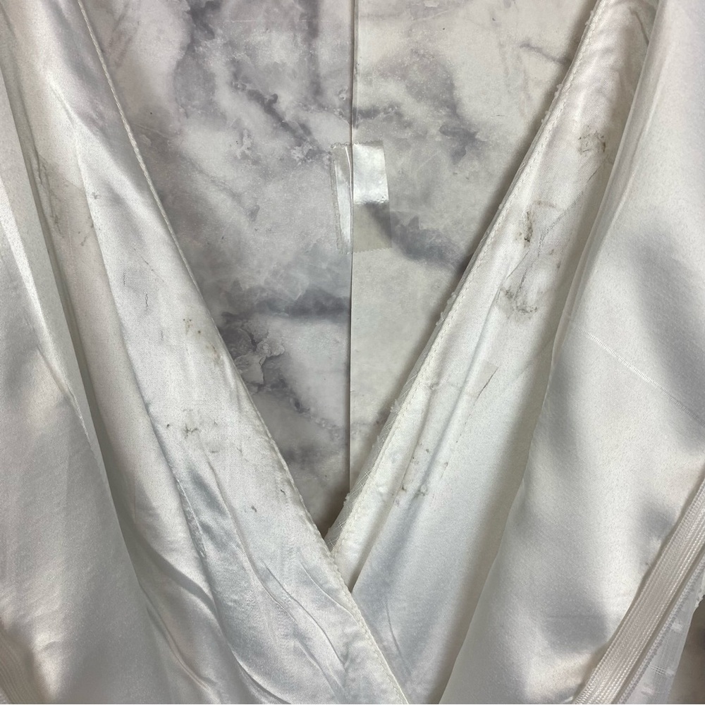 Saints + Secrets Wrap Dress with Sheer Sleeves - Picture 4 of 12